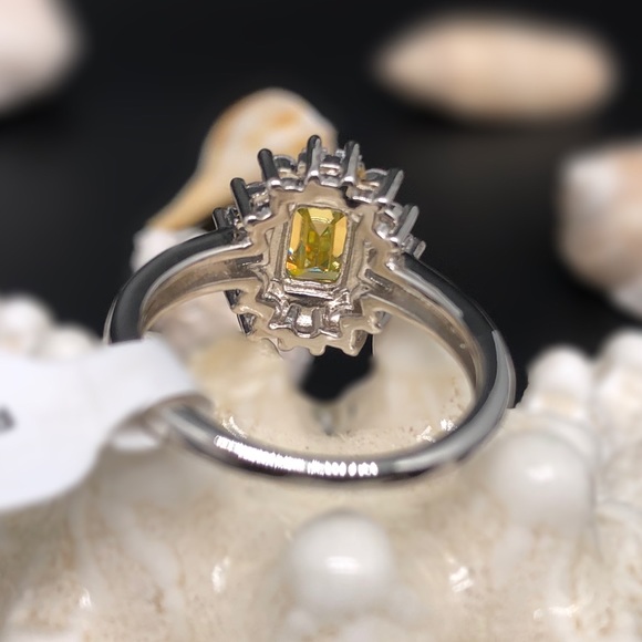 1ct yellow moissanite ring with Certificate - Picture 6 of 10